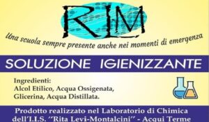 Niente amuchina? Ci pensa l’Istituto ‘Montalcini’