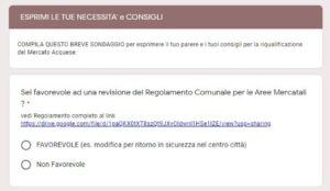 Un sondaggio online per il rilancio del mercato