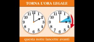 Stanotte lancette avanti di un’ora