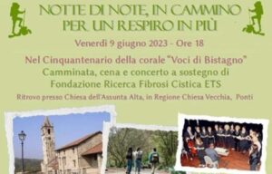 Camminata, cena e ‘voci di Bistagno’ per la ricerca sulla Fibrosi