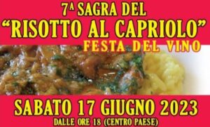 Prima di San Giovanni: c’è la ‘Sagra del risotto al capriolo’