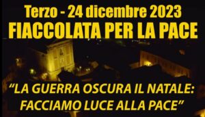 A Terzo fiaccolata per pace la sera della Vigilia