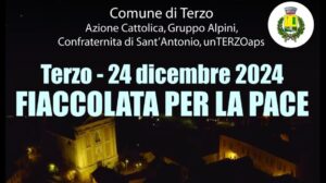 A Terzo “Fiaccolata per la pace” nella sera di vigilia