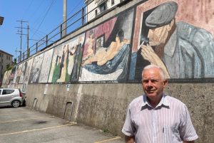 Acqui, i murales di Saverio Cannito trasformano la ferrovia in un museo a cielo aperto